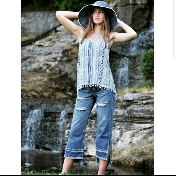 RELISTED Loveriche pompom Aztec print tank - Picture 2 of 6